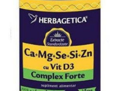 Ca+Mg+Se+Si+Zn cu Vit D3 Complex Forte 60cps